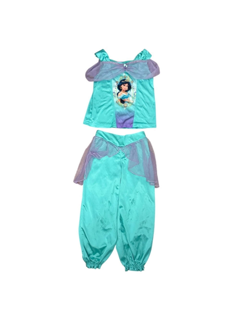 Disney Princess Jasmine Costume Girls Size S 2-Piece Dress Up Outfit Costume - Picture 2 of 4
